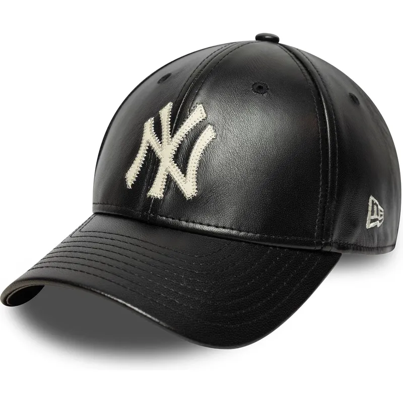 petten-gebogen-zwart-verstelbaar-9forty-m-crown-img-leather-van-new-york-yankees-mlb-van-new-era