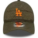 petten-gebogen-groen-verstelbaar-9twenty-quilted-van-los-angeles-dodgers-mlb-van-new-era
