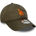 petten-gebogen-groen-verstelbaar-9twenty-quilted-van-los-angeles-dodgers-mlb-van-new-era