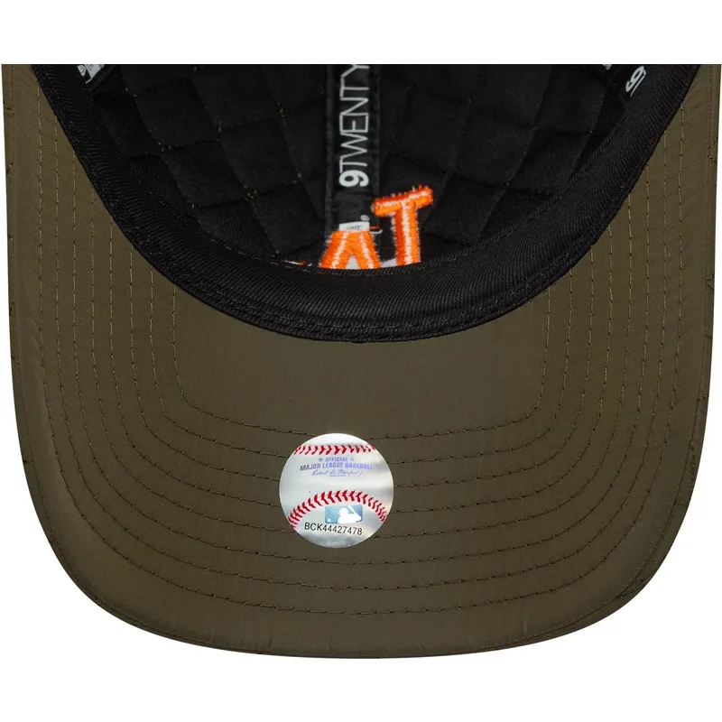 petten-gebogen-groen-verstelbaar-9twenty-quilted-van-los-angeles-dodgers-mlb-van-new-era