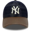 petten-gebogen-meerkleurig-verstelbaar-9twenty-img-loden-leather-van-new-york-yankees-mlb-van-new-era