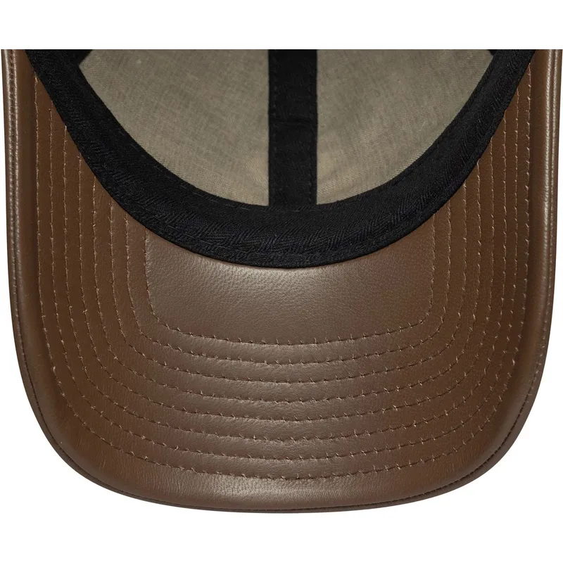 petten-gebogen-meerkleurig-verstelbaar-9twenty-img-loden-leather-van-new-york-yankees-mlb-van-new-era