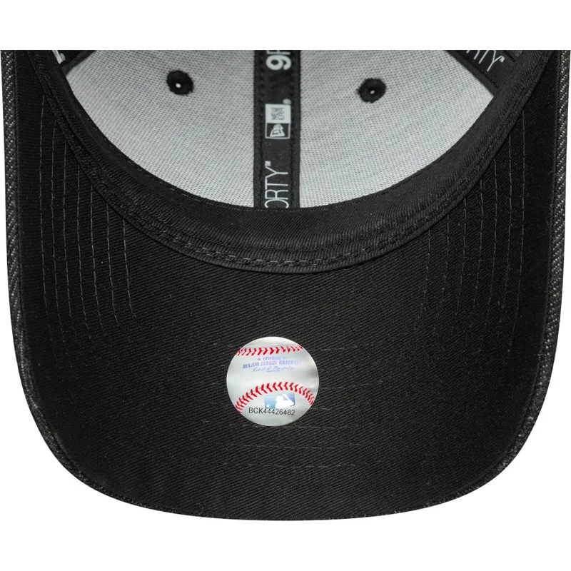 petten-gebogen-zwart-verstelbaar-9forty-sequin-denim-van-los-angeles-dodgers-mlb-van-new-era