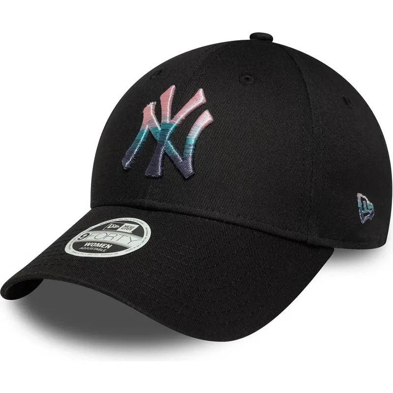 petten-gebogen-zwart-verstelbaar-9forty-metallic-van-new-york-yankees-mlb-van-new-era