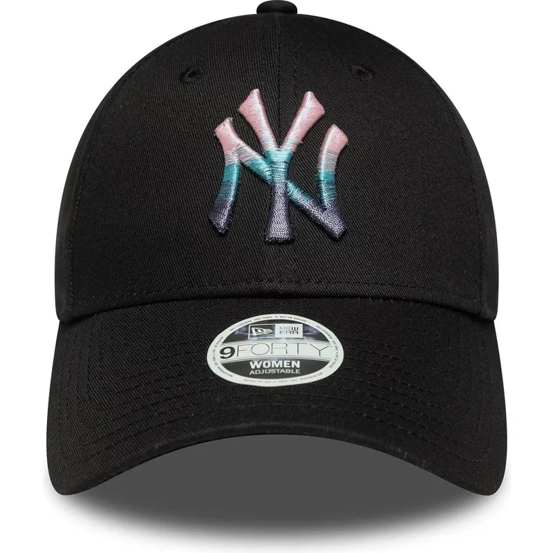petten-gebogen-zwart-verstelbaar-9forty-metallic-van-new-york-yankees-mlb-van-new-era
