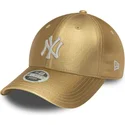 petten-gebogen-goudkleurig-verstelbaar-dorada-9forty-metallic-van-new-york-yankees-mlb-van-new-era