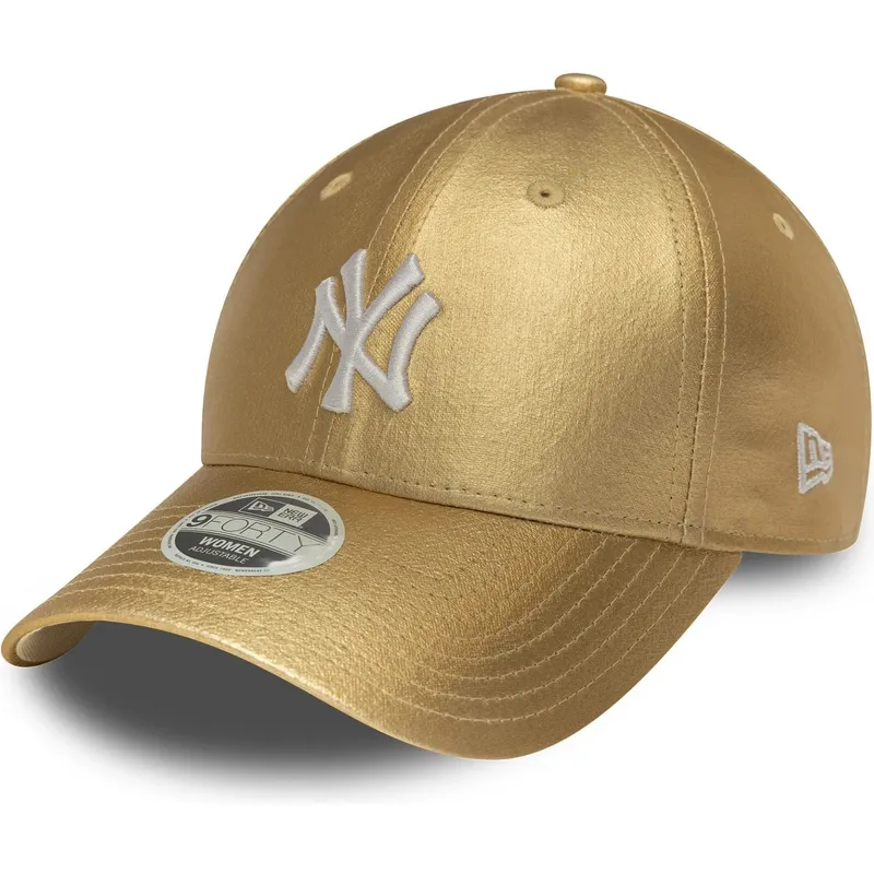 petten-gebogen-goudkleurig-verstelbaar-dorada-9forty-metallic-van-new-york-yankees-mlb-van-new-era