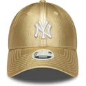 petten-gebogen-goudkleurig-verstelbaar-dorada-9forty-metallic-van-new-york-yankees-mlb-van-new-era