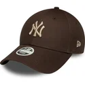 petten-gebogen-bruin-verstelbaar-9forty-league-essential-van-new-york-yankees-mlb-van-new-era