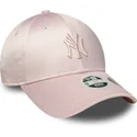 petten-gebogen-roze-verstelbaar-9forty-satin-bow-back-van-new-york-yankees-mlb-van-new-era