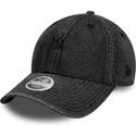 petten-gebogen-zwart-verstelbaar-9twenty-denim-van-new-york-yankees-mlb-van-new-era
