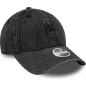petten-gebogen-zwart-verstelbaar-9twenty-denim-van-new-york-yankees-mlb-van-new-era