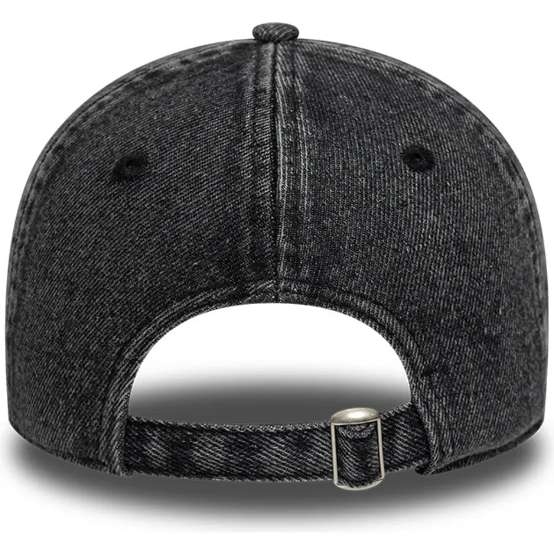 petten-gebogen-zwart-verstelbaar-9twenty-denim-van-new-york-yankees-mlb-van-new-era