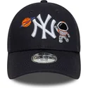 petten-gebogen-marineblauw-verstelbaar-voor-kinderen-9forty-space-icon-van-new-york-yankees-mlb-van-new-era