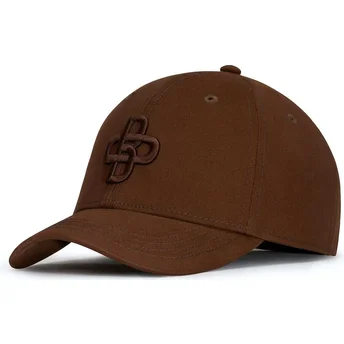 Petten gebogen bruin verstelbaar Baseball Peach OBL061 van Oblack