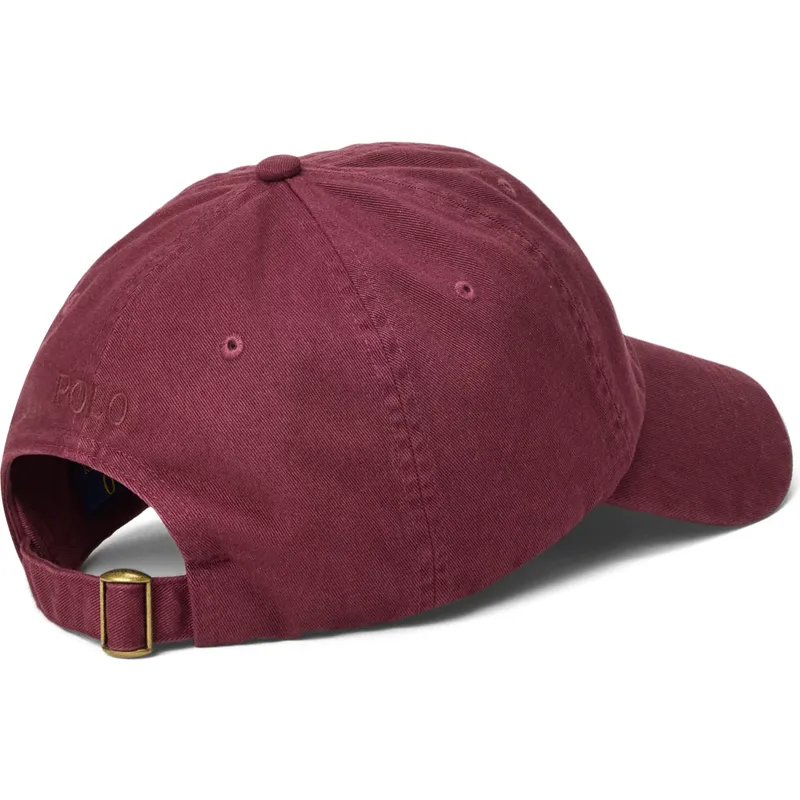 petten-gebogen-rood-verstelbaar-cotton-chino-classic-sport-van-polo-ralph-lauren