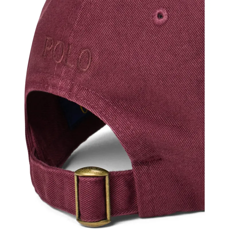 petten-gebogen-rood-verstelbaar-cotton-chino-classic-sport-van-polo-ralph-lauren