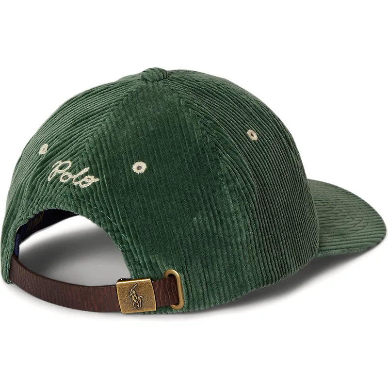 petten-gebogen-groen-verstelbaar-ny-patch-authentic-corduroy-van-polo-ralph-lauren