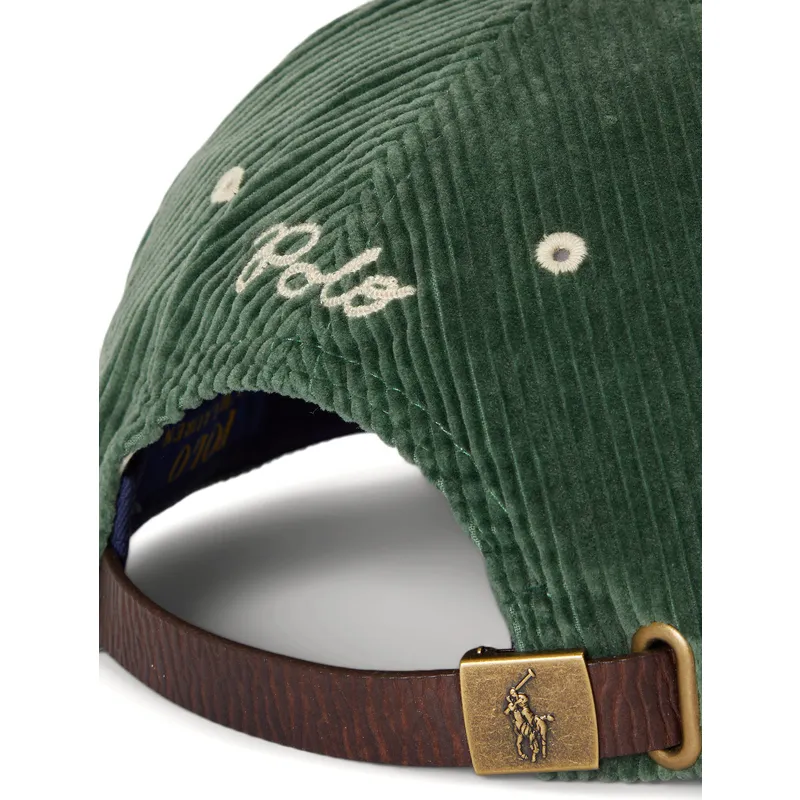 petten-gebogen-groen-verstelbaar-ny-patch-authentic-corduroy-van-polo-ralph-lauren