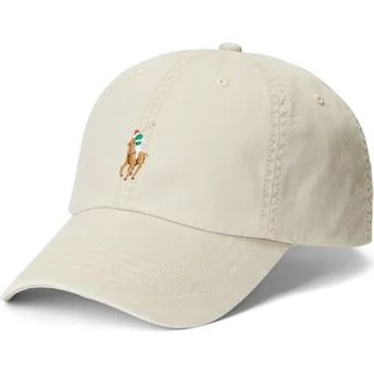 Petten gebogen beige verstelbaar Classic Sport Stretch Cotton Twill van Polo Ralph Lauren