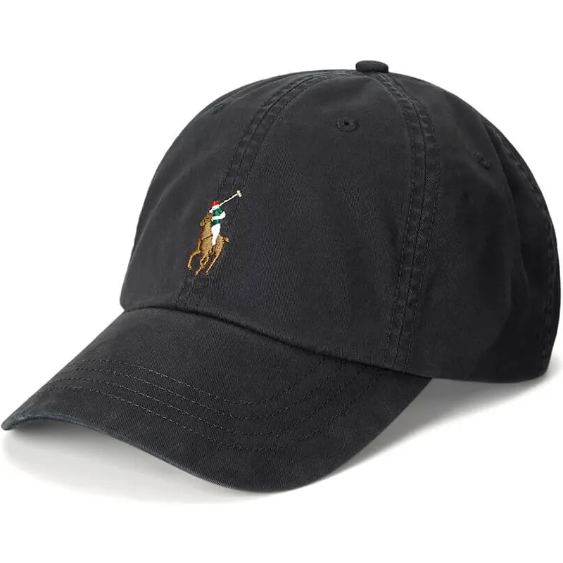 petten-gebogen-zwart-verstelbaar-classic-sport-stretch-cotton-twill-van-polo-ralph-lauren