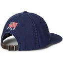 petten-plat-marineblauw-verstelbaar-usa-appliqued-twill-van-polo-ralph-lauren