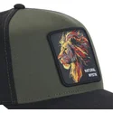 petten-gebogen-zwart-snapback-natural-mystik-mys-leeuw-fabeldieren-van-capslab