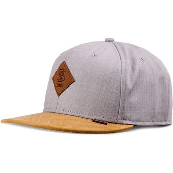 Petten plat grijs snapback Linen 2015 van Djinns