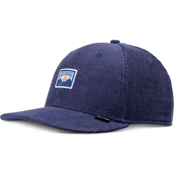 Petten gebogen marineblauw snapback TrueFit Cord Mountains van Djinns