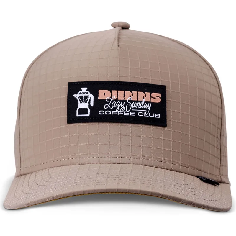 petten-gebogen-bruin-snapback-hft-sunday-coffee-ripstop-van-djinns