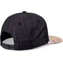 petten-plat-zwart-snapback-voor-kinderen-lucky-cat-linen-rev-van-djinns