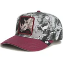 petten-gebogen-rood-snapback-tuff-camo-desaturated-camo-the-farm-van-goorin-bros