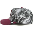 petten-gebogen-rood-snapback-tuff-camo-desaturated-camo-the-farm-van-goorin-bros