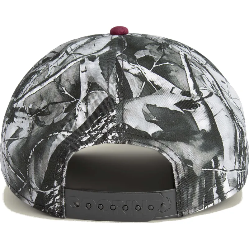 petten-gebogen-rood-snapback-tuff-camo-desaturated-camo-the-farm-van-goorin-bros