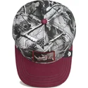 petten-gebogen-rood-snapback-tuff-camo-desaturated-camo-the-farm-van-goorin-bros