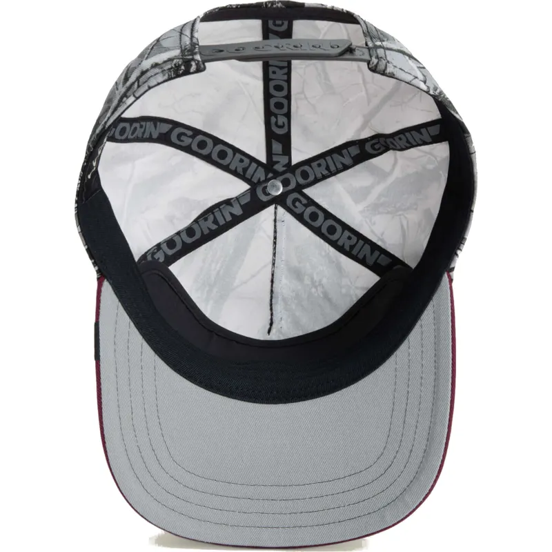 petten-gebogen-rood-snapback-tuff-camo-desaturated-camo-the-farm-van-goorin-bros