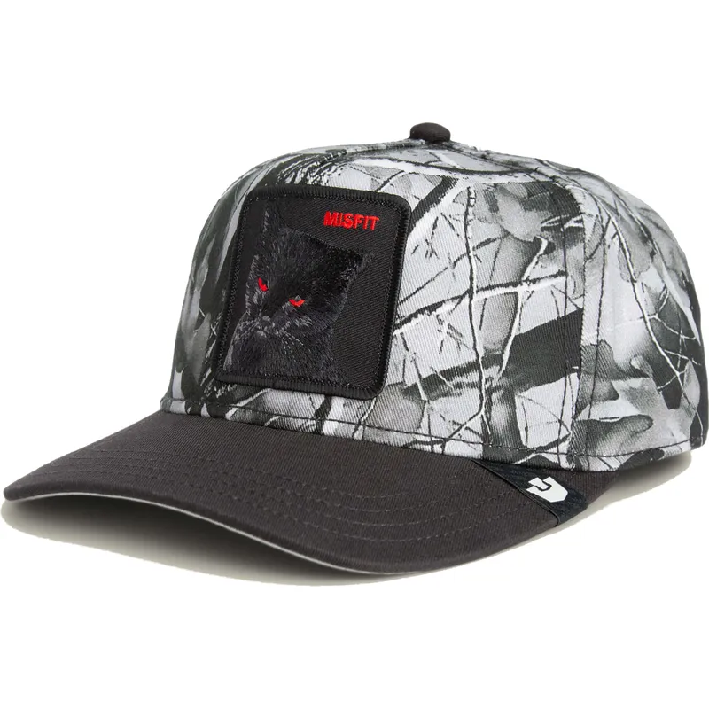 petten-gebogen-zwart-snapback-misfit-camo-desaturated-camo-the-farm-van-goorin-bros