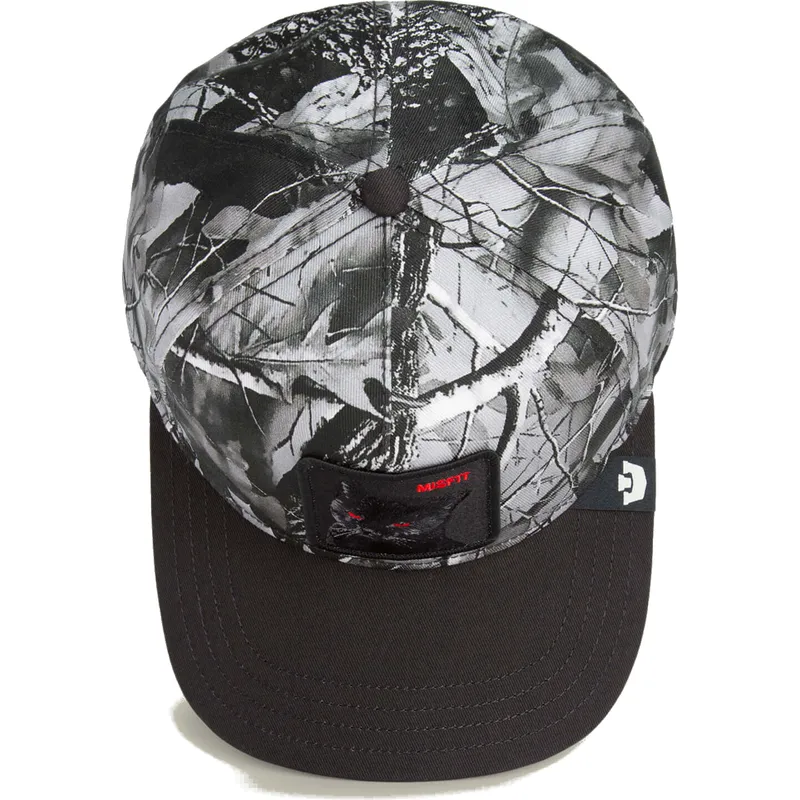 petten-gebogen-zwart-snapback-misfit-camo-desaturated-camo-the-farm-van-goorin-bros