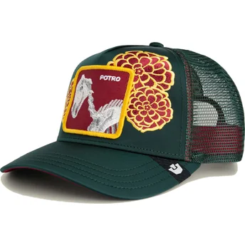 Petten gebogen groen snapback Dia Potro Dia van Los...