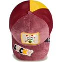 petten-gebogen-rood-snapback-lucky-maneki-neko-happy-thoughts-the-farm-van-goorin-bros