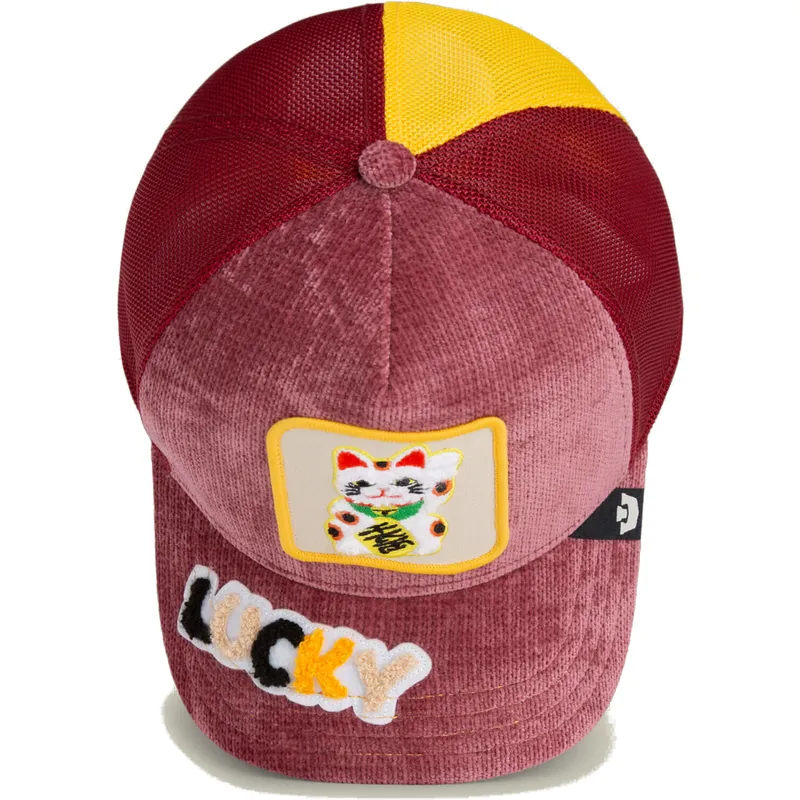 petten-gebogen-rood-snapback-lucky-maneki-neko-happy-thoughts-the-farm-van-goorin-bros petten-gebogen-rood-snapback-lucky-maneki-neko-happy-thoughts-the-farm-van-goorin-bros