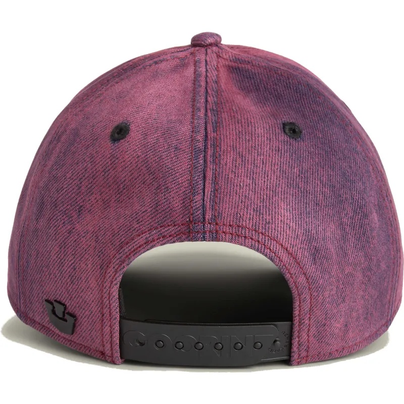 petten-gebogen-rood-snapback-denim-menace-rail-bird-the-showdown-the-farm-van-goorin-bros