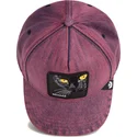 petten-gebogen-rood-snapback-denim-menace-rail-bird-the-showdown-the-farm-van-goorin-bros
