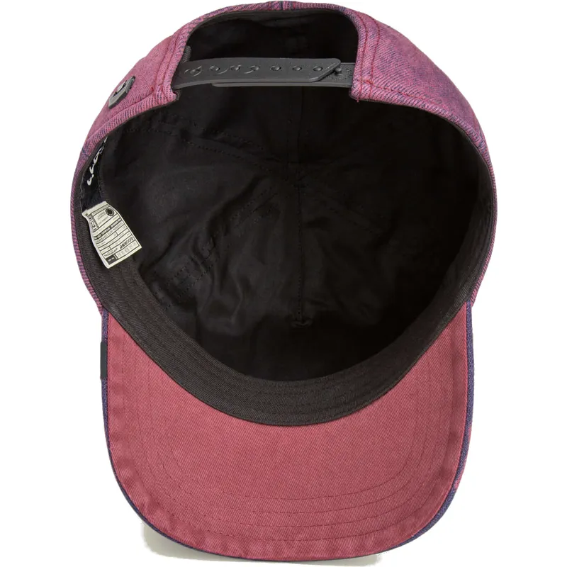 petten-gebogen-rood-snapback-denim-menace-rail-bird-the-showdown-the-farm-van-goorin-bros
