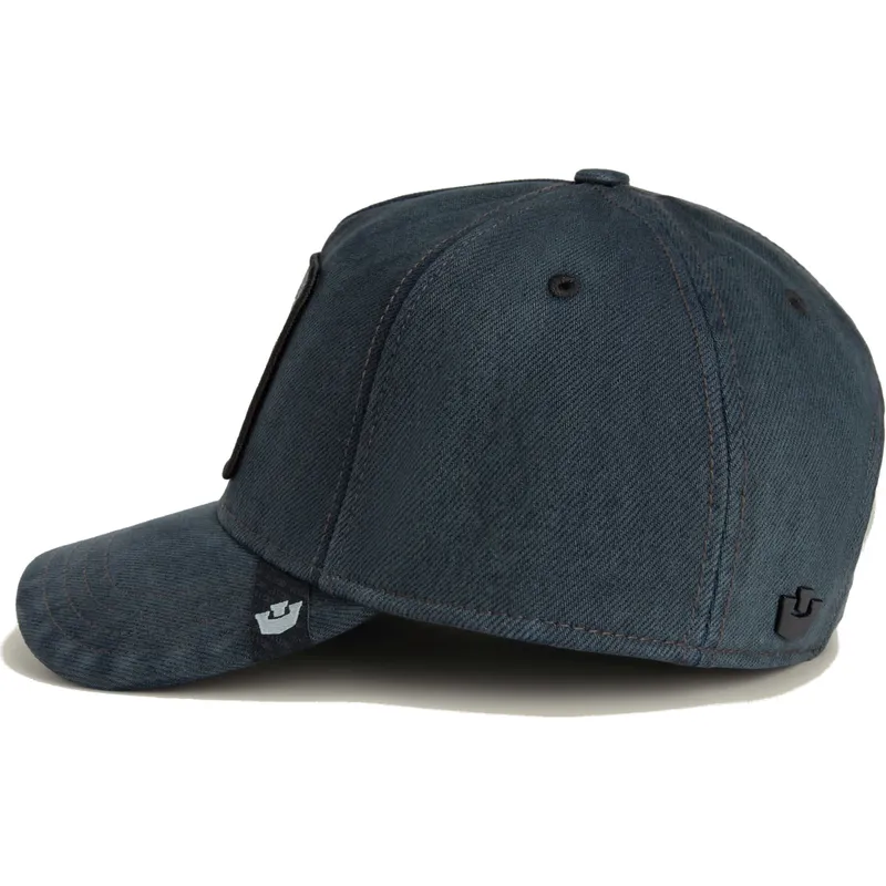 petten-gebogen-zwart-snapback-denim-smurf-the-showdown-the-farm-van-goorin-bros