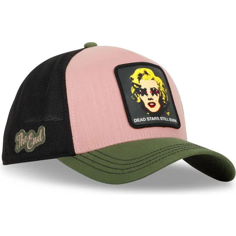 petten-gebogen-meerkleurig-snapback-dead-stars-still-burn-art-dead-marilyn-monroe-beroemdheden-van-capslab
