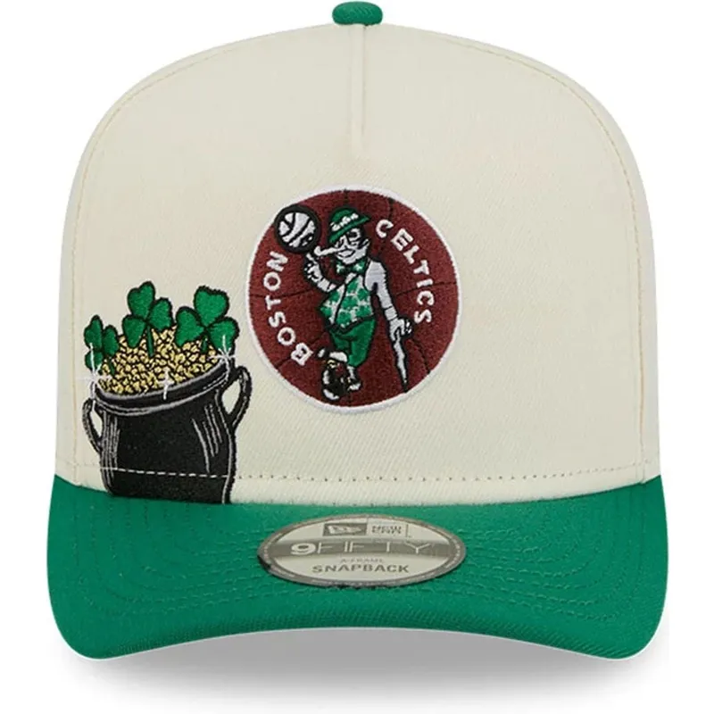 petten-gebogen-groen-snapback-9fifty-a-frame-precurved-hardwood-classics-van-boston-celtics-nba-van-new-era