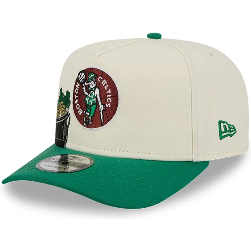 petten-gebogen-groen-snapback-9fifty-a-frame-precurved-hardwood-classics-van-boston-celtics-nba-van-new-era