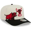 petten-gebogen-zwart-snapback-9fifty-a-frame-precurved-hardwood-classics-van-chicago-bulls-nba-van-new-era