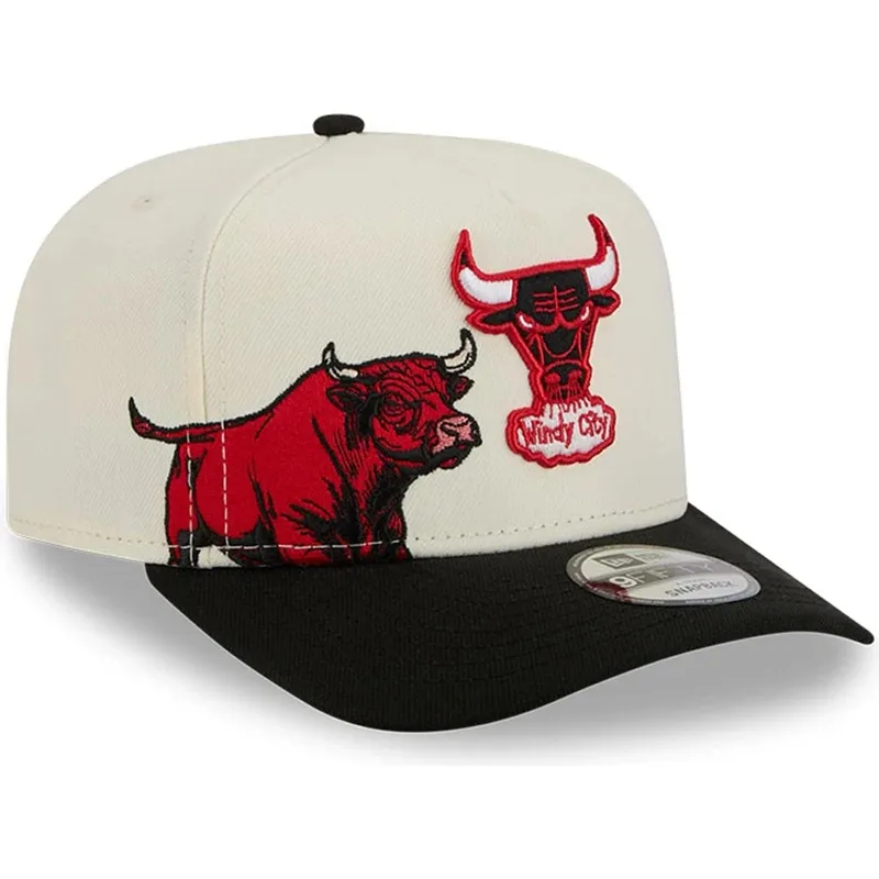 petten-gebogen-zwart-snapback-9fifty-a-frame-precurved-hardwood-classics-van-chicago-bulls-nba-van-new-era